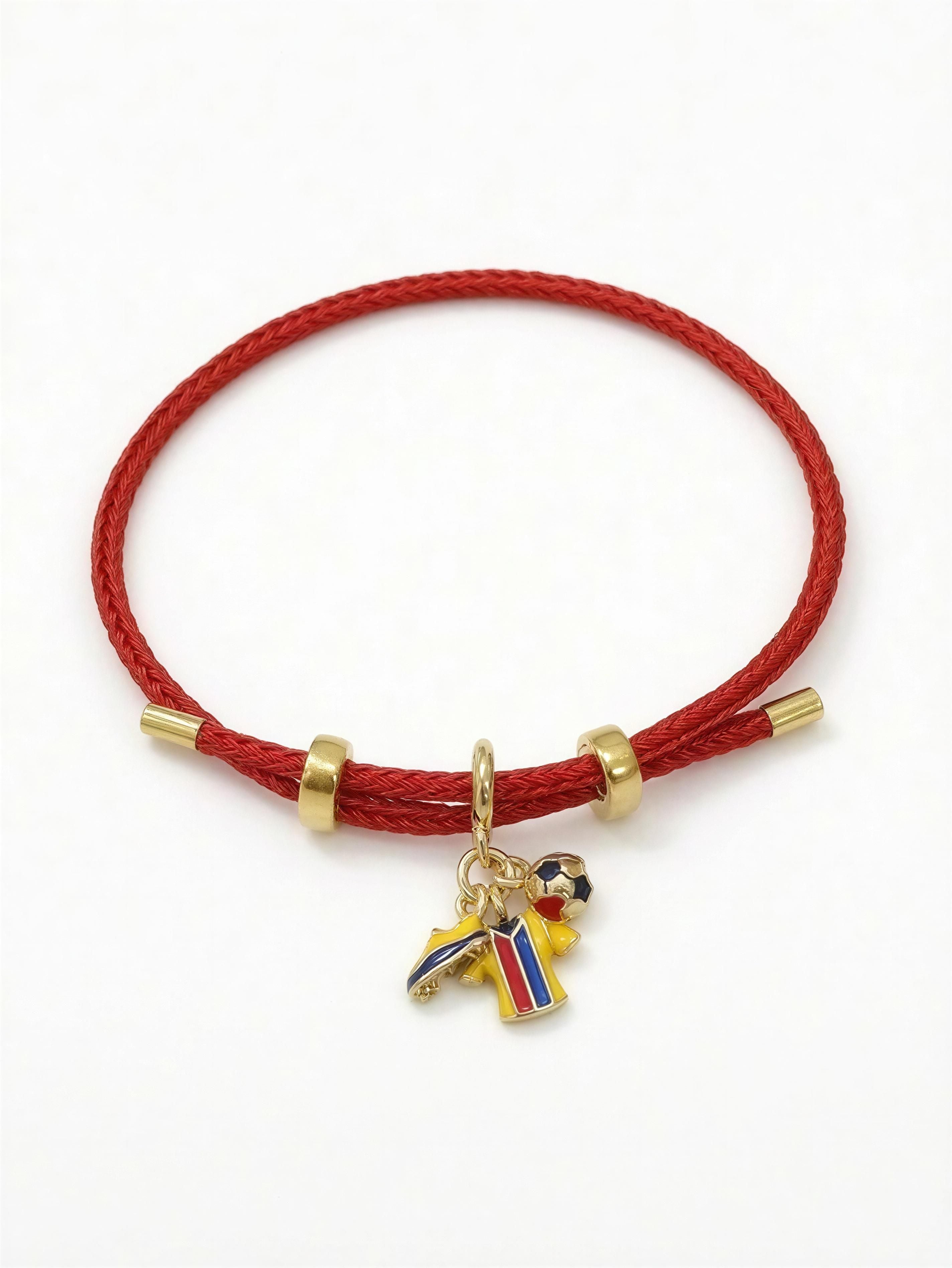 Colombian Soccer Charm Bracelet