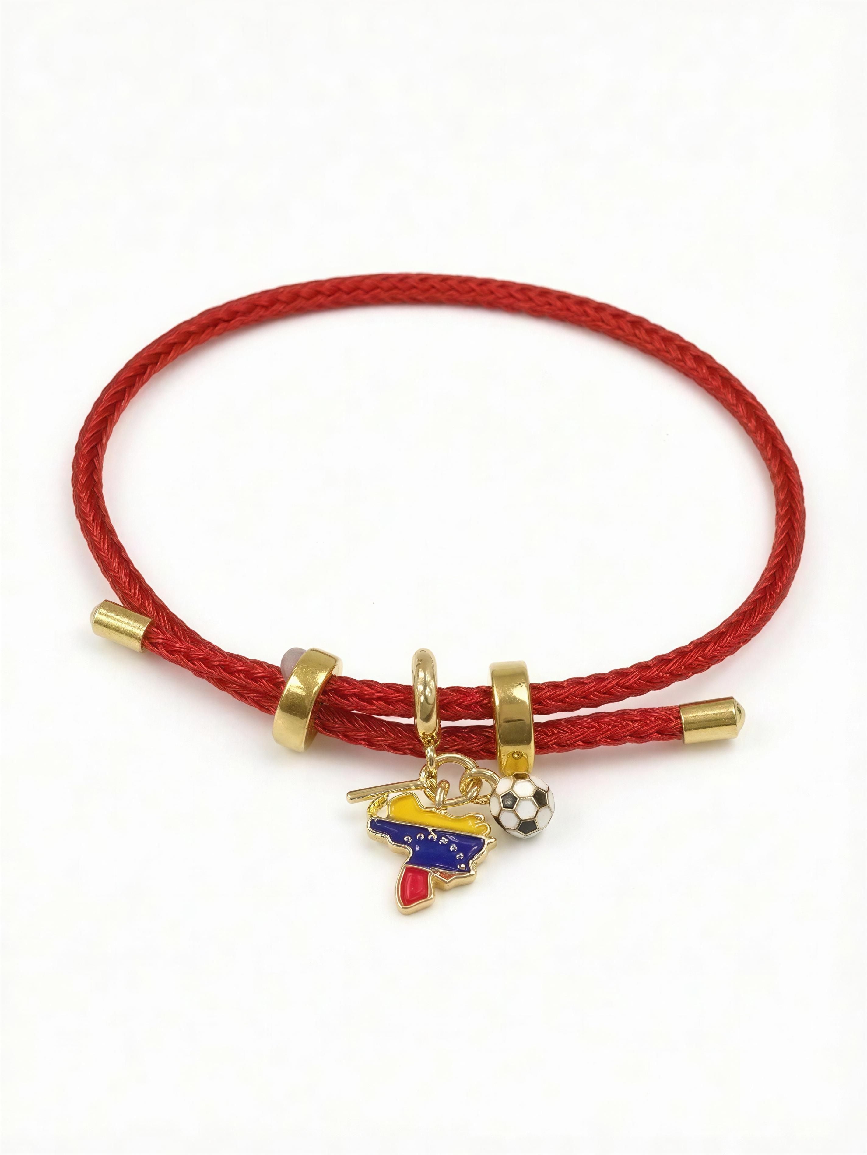 Venezuela Soccer Charm Bracelet