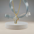 Two Tone Cross Pendant Necklace
