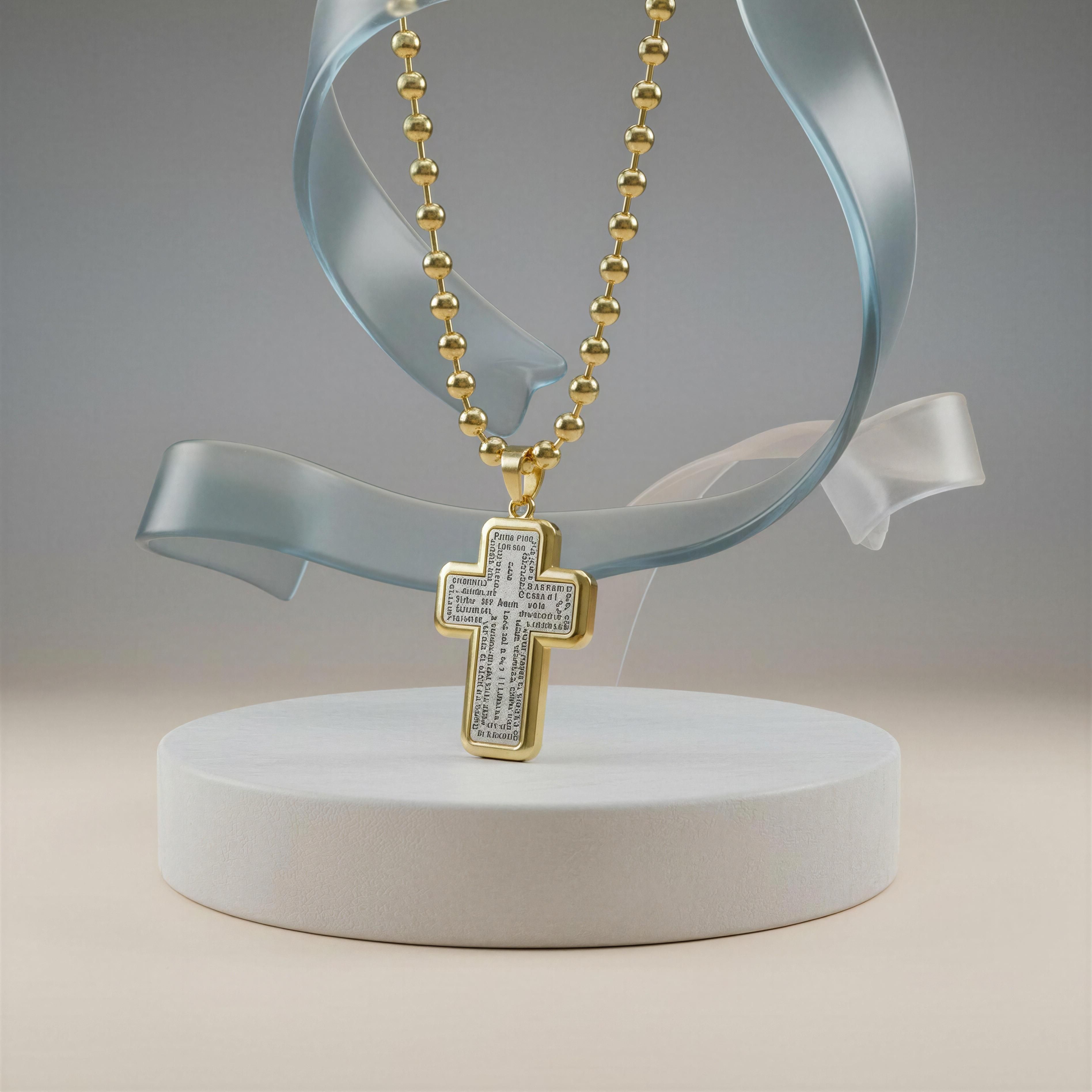Two-Tone Cross Pendant