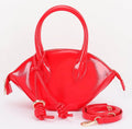 Chic Patent Leather Top Handle Bag