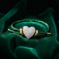 Heart Green Wire Rope Bracelet